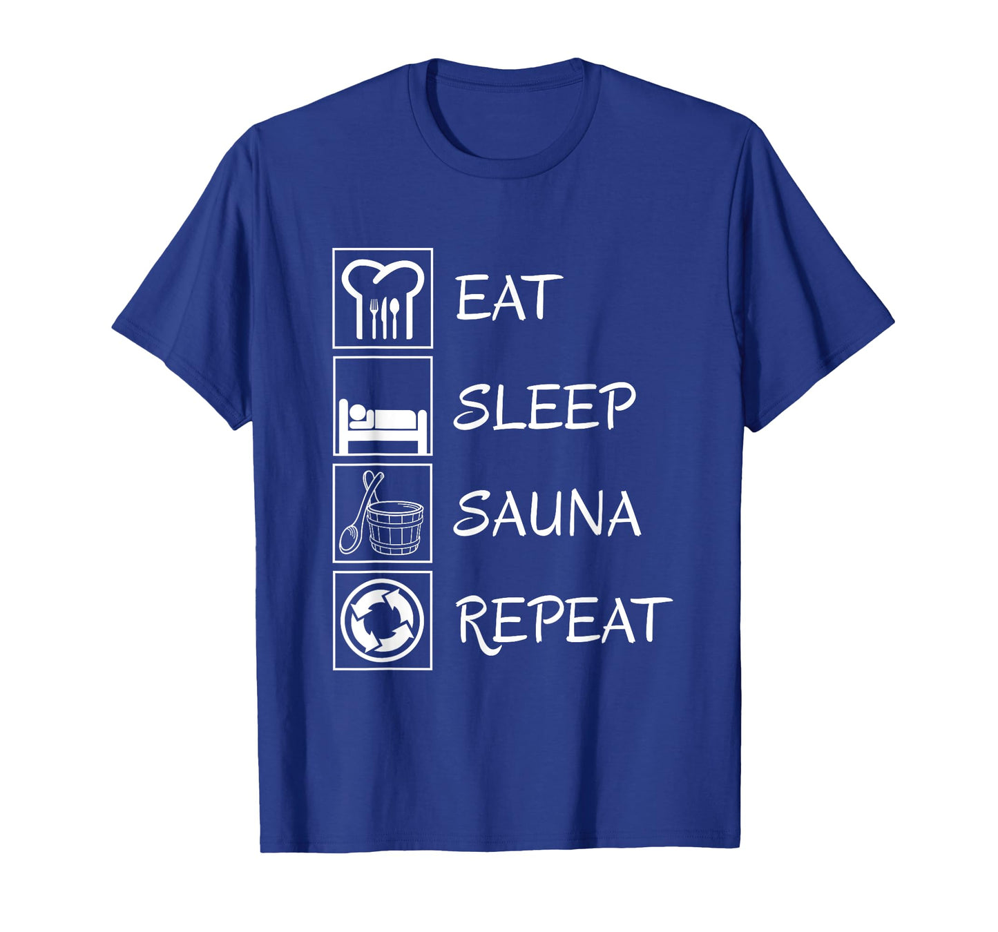 Sauna Repeat Wellness Gift for Thermal Bath Spa Relaxation T-Shirt