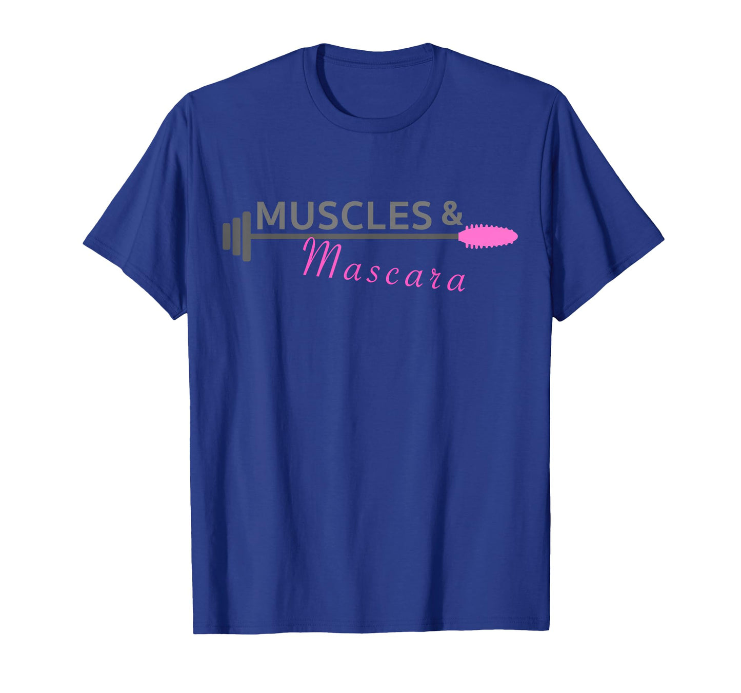 Women Workout Shirt Muscles And Mascara Ladies Fitness Tee T-Shirt