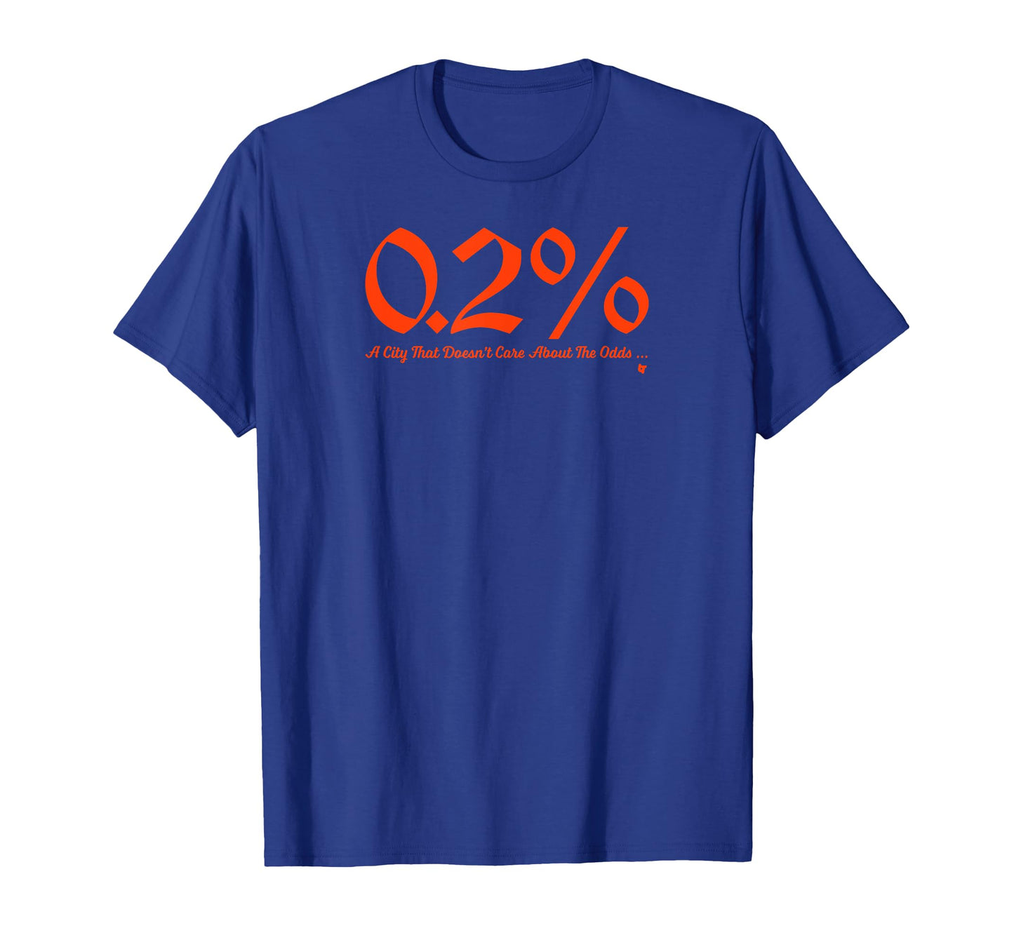 BreakingT 0.2% Chance Detroit Tigers Baseball T-Shirt - Blue, Unisex-Adults/Kids, Short Sleeve, Classic Fit, Crew Collar, Modern Classic, Letter Print, Baseball Fans