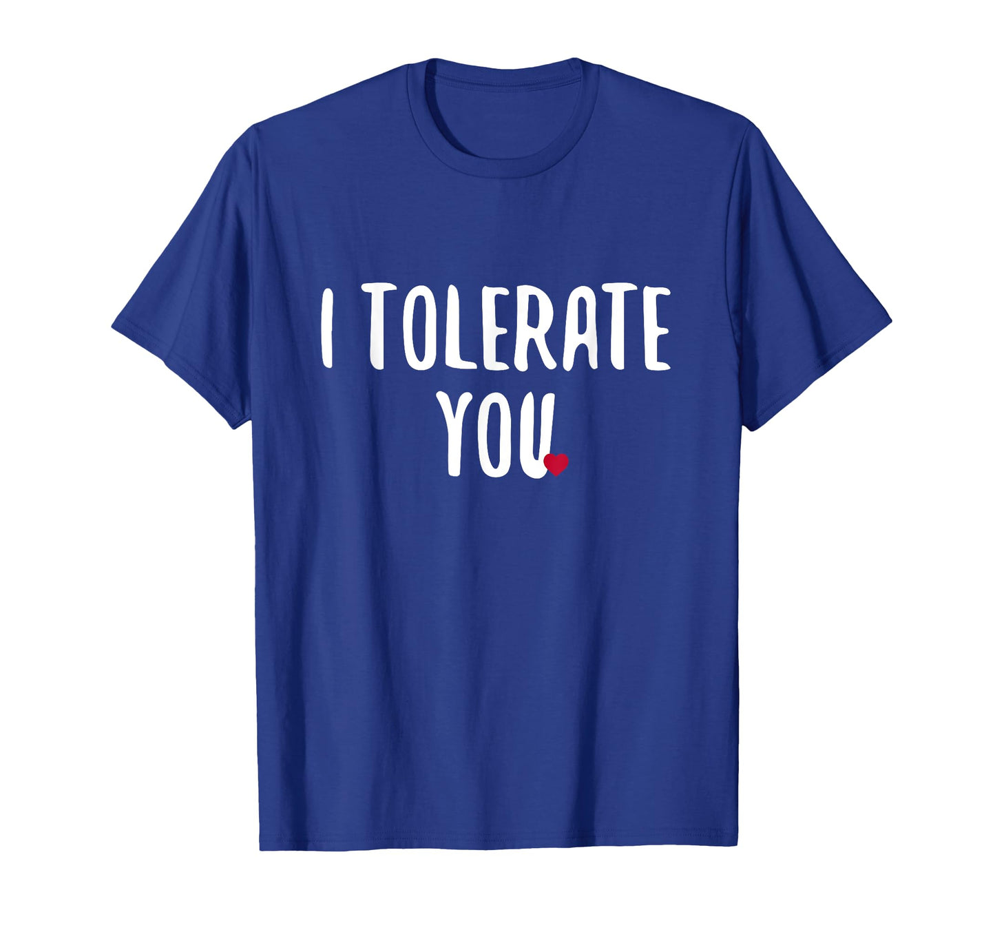 Festivallr I Tolerate You Unisex Adult T-Shirt - Black, Small - Short Sleeve, Crew Neck - Modern Retro, Gym, Holiday - Cotton, Polyester - Unique Graphics, Humorous Theme