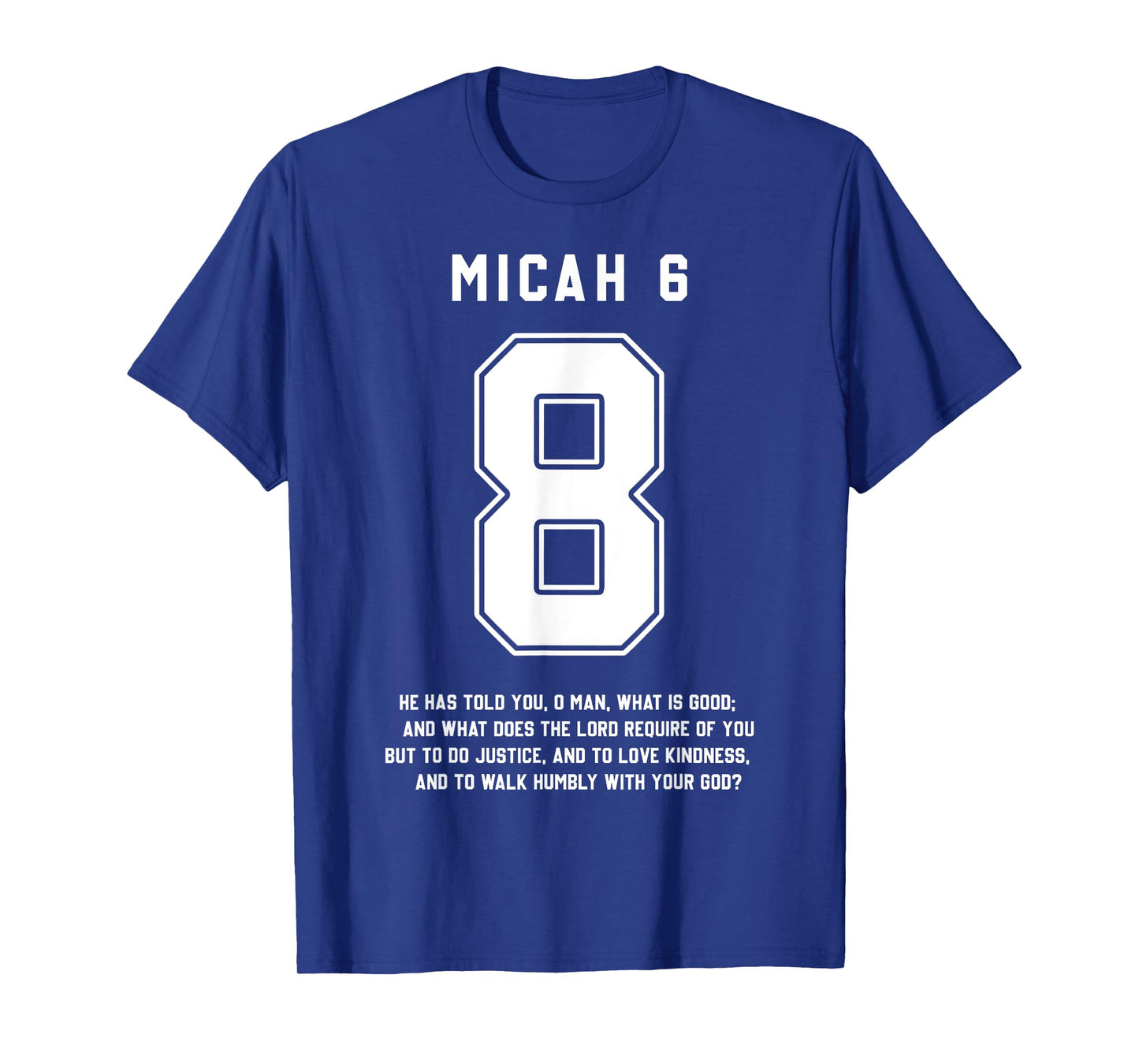 Micah 6:8 Bible Verse Team Sports Jersey Christian T-Shirt