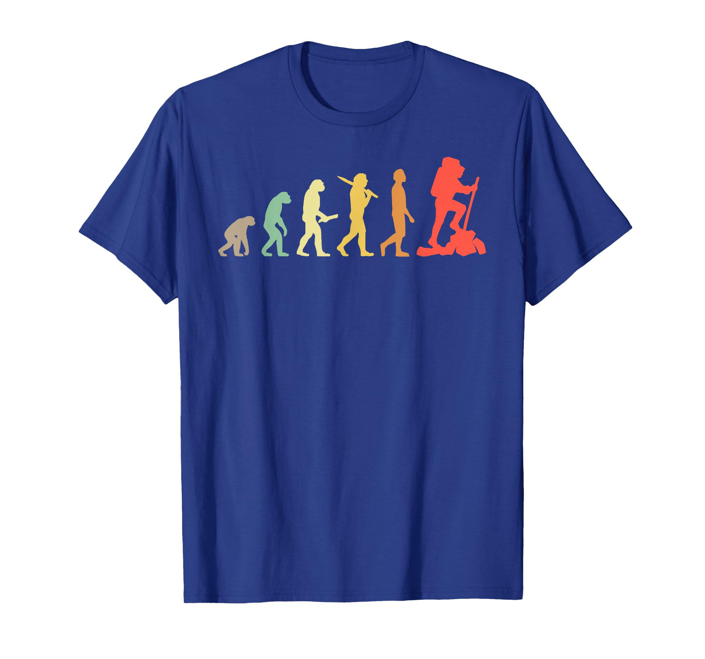 Retro Hiking Evolution Gift For Hikers T-Shirt