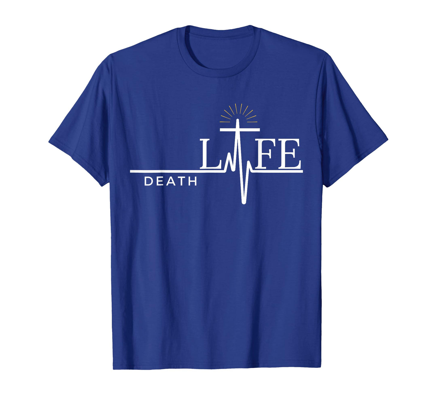 Christian Death to Life Heartbeat Cross Gift Men/Women/Youth T-Shirt