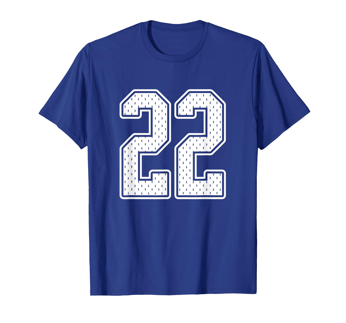 #22 White Vintage Number 22 Sports Fan Jersey Style T-Shirt