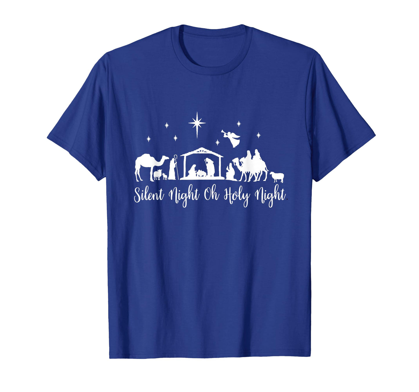Silent Night Holy Night Nativity Scene Religious Christmas T-Shirt