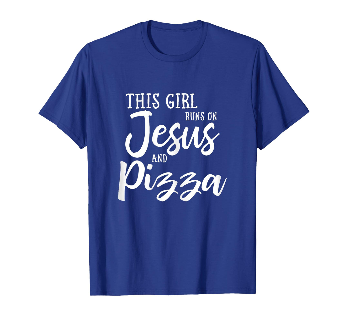 This Girl Runs On Jesus And Pizza Shirt Christian Gift