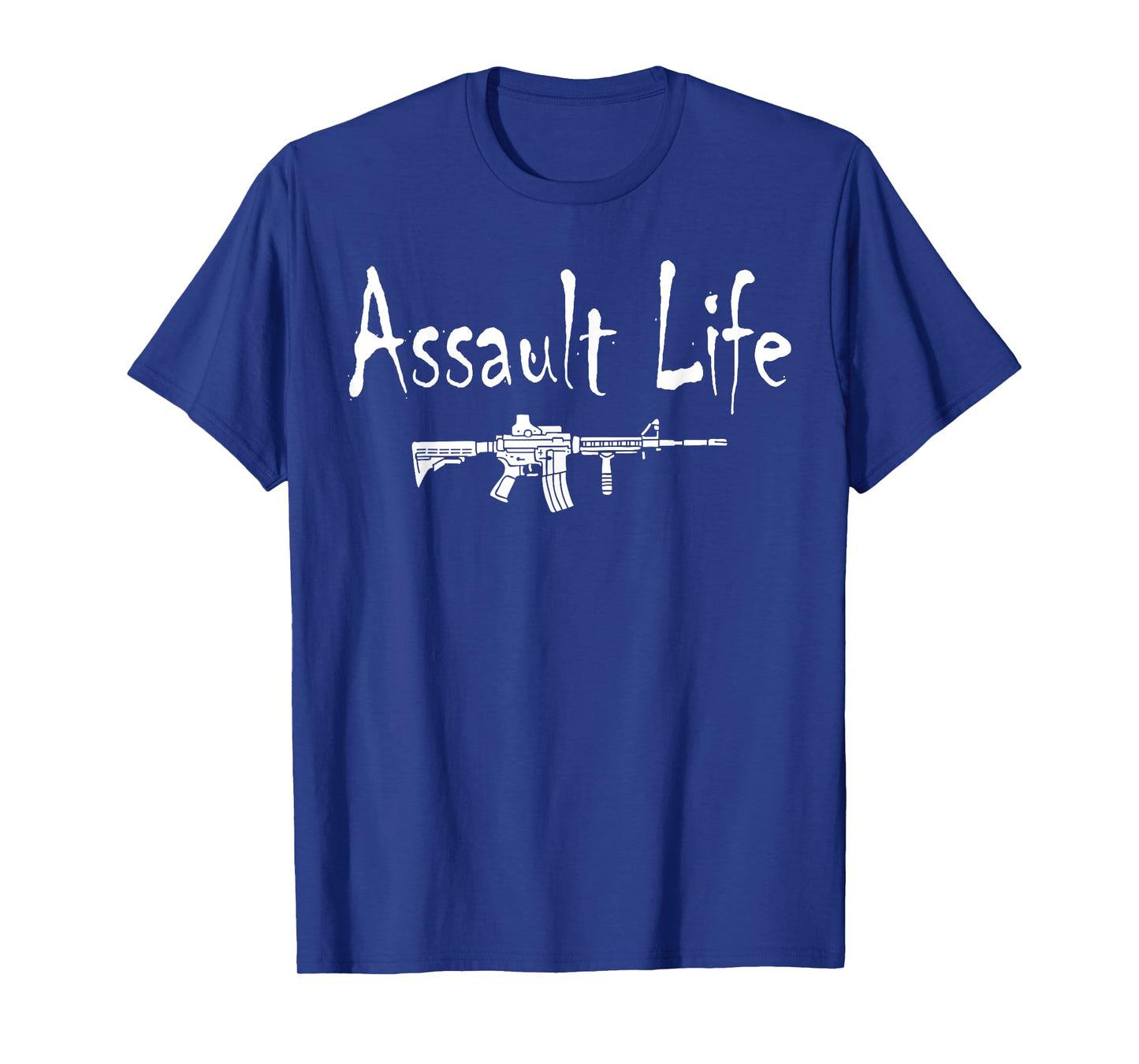 Assault Life Funny Cool Gun Shooting Range Statement Graphic T-Shirt