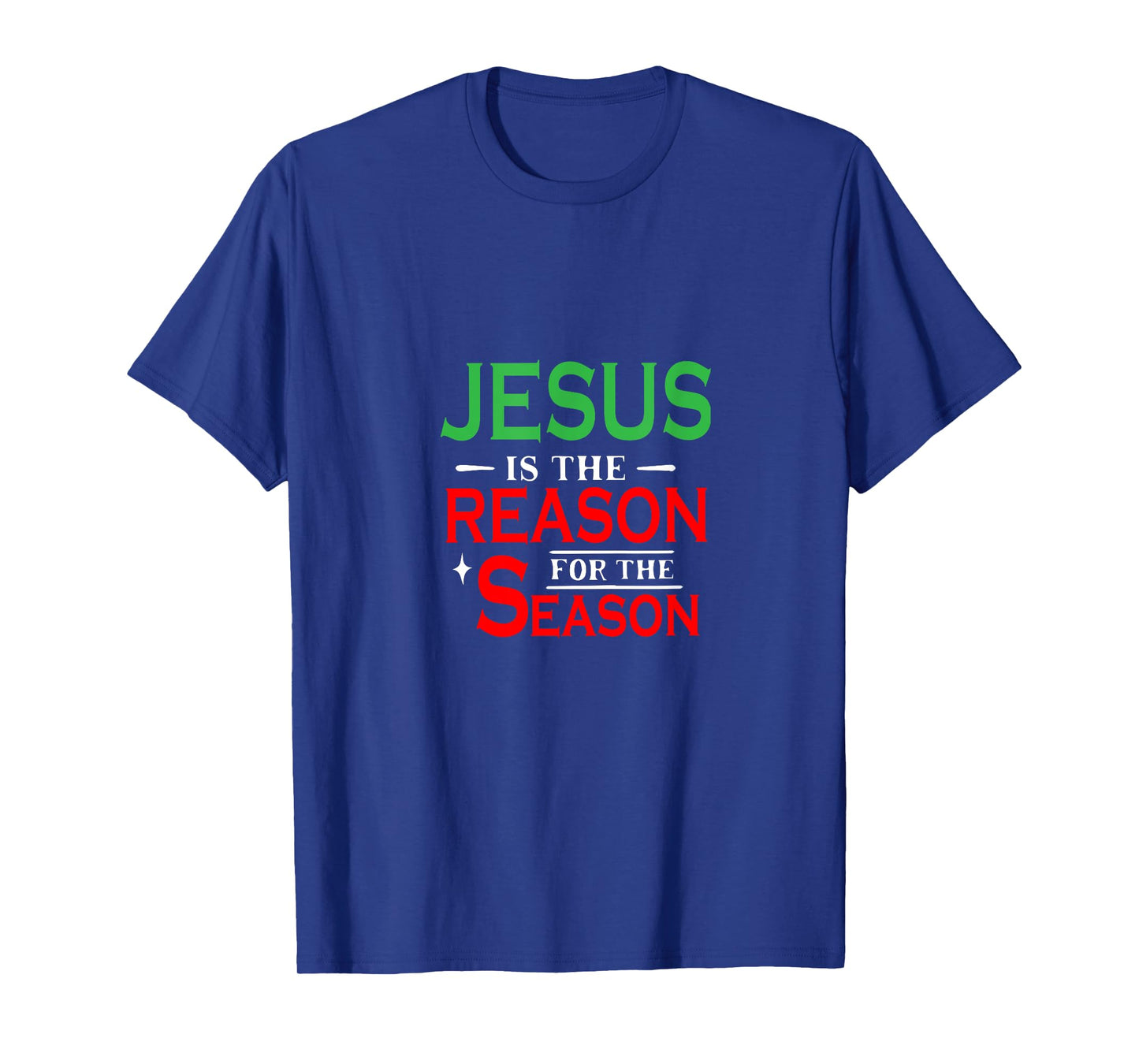 Jesus Is the Reason for the Season Christian Black X-Small Crew Neck Short Sleeve Regular Fit Modern Christian T-Shirt