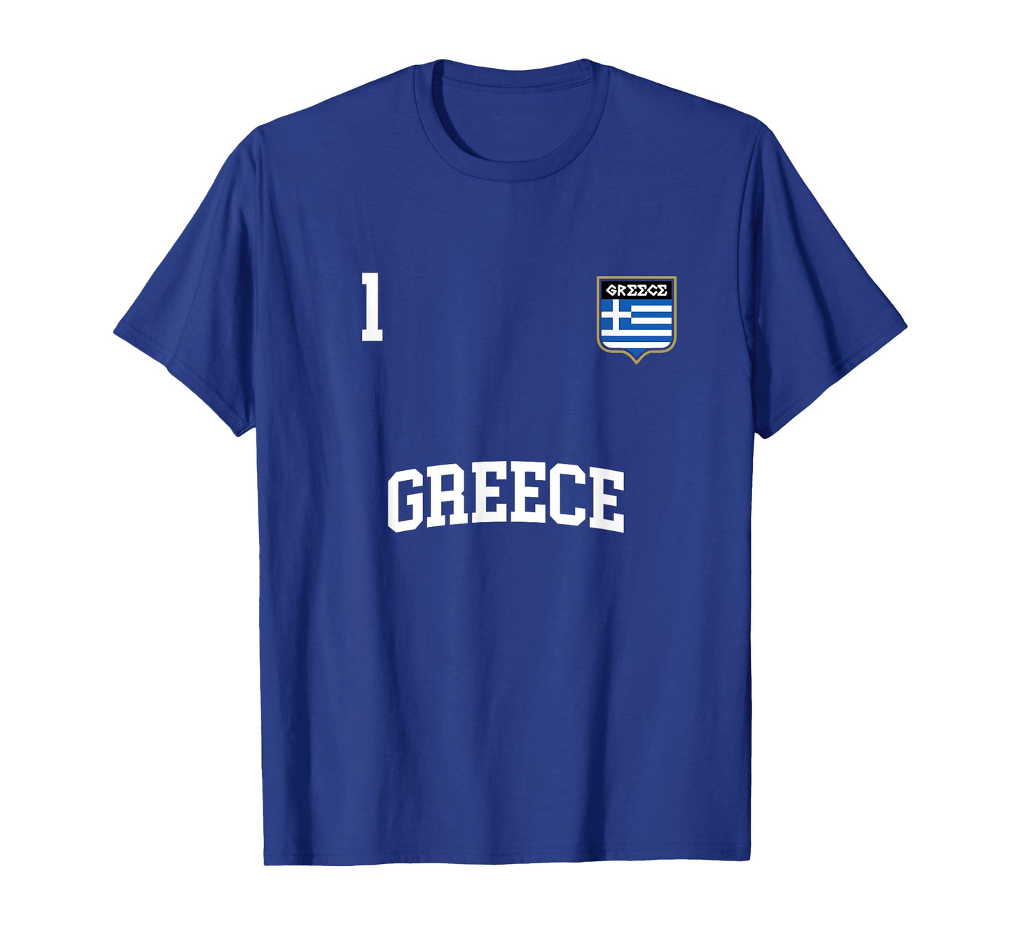 GREECE T-shirt No. 1 Greek Flag Football Soccer Team Shirt