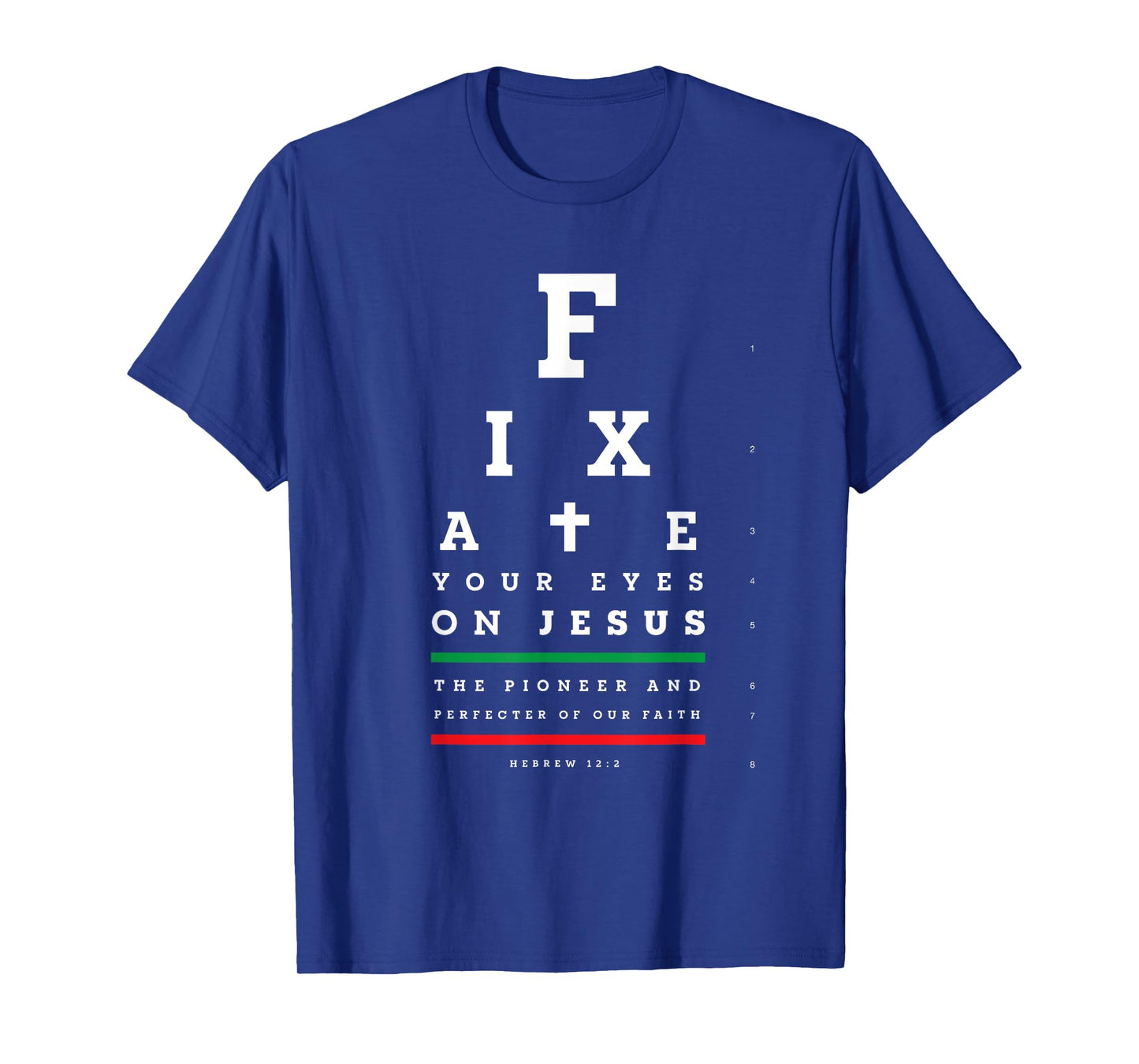 Christian Shirt Faith Gifts - Snellen Eye Chart Test Jesus T-Shirt
