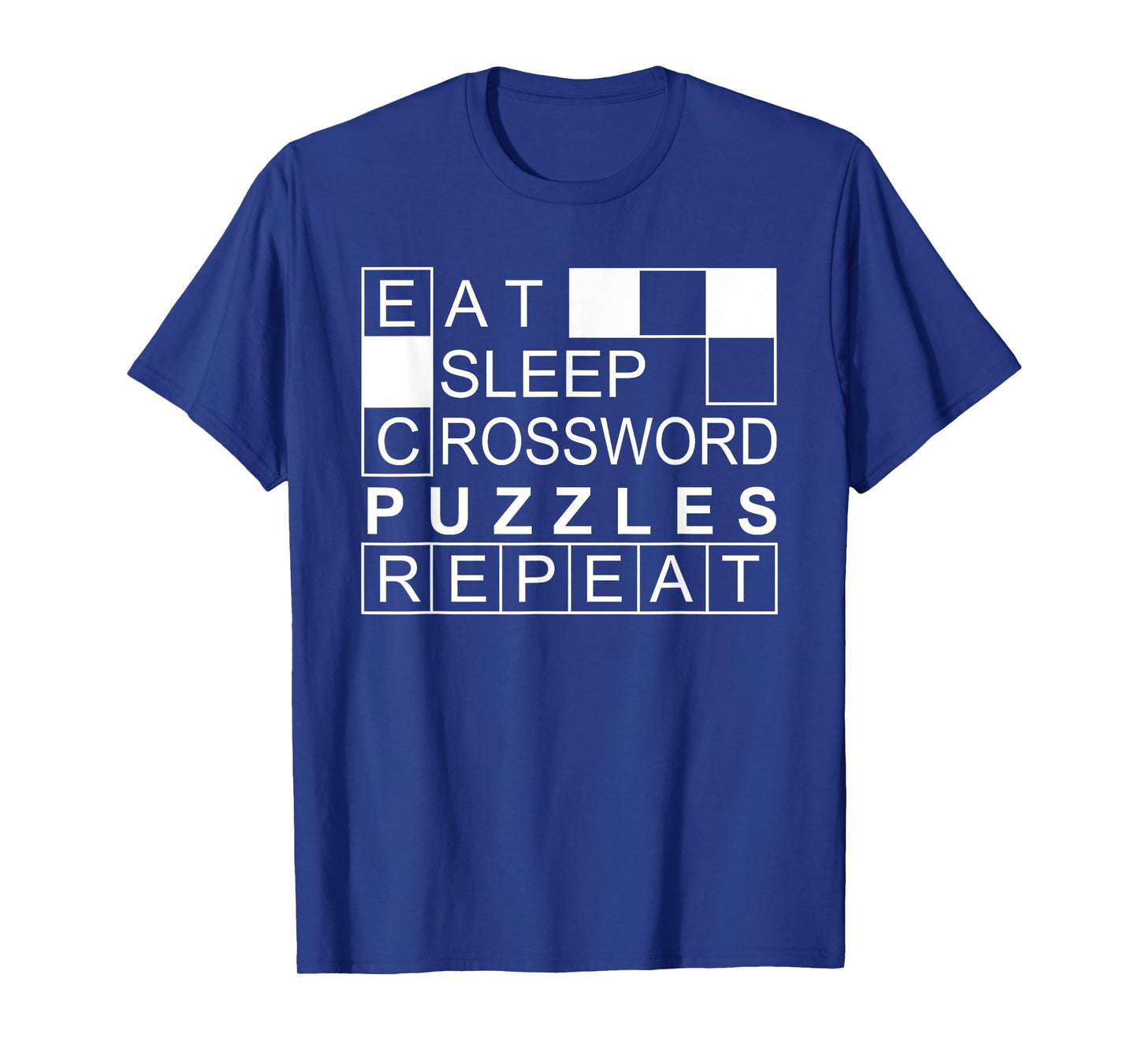 Eat Sleep Repeat Crossword Puzzles Funny Word Puzzle Lovers T-Shirt