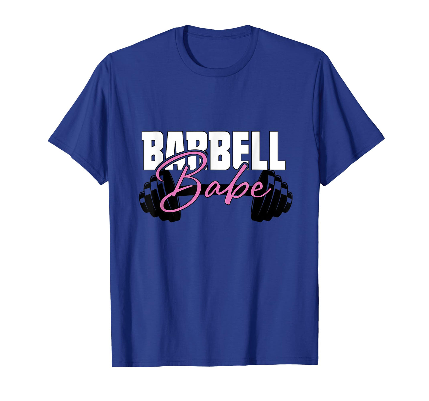 Cute Barbell Babe Gym Workout Women's Weight Lifting Gear T-Shirt