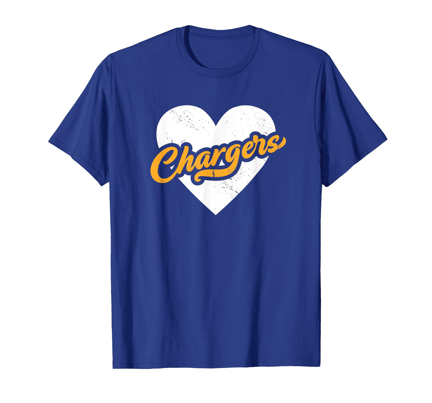 Vintage Chargers High School Go Chargers Pride Heart T-Shirt