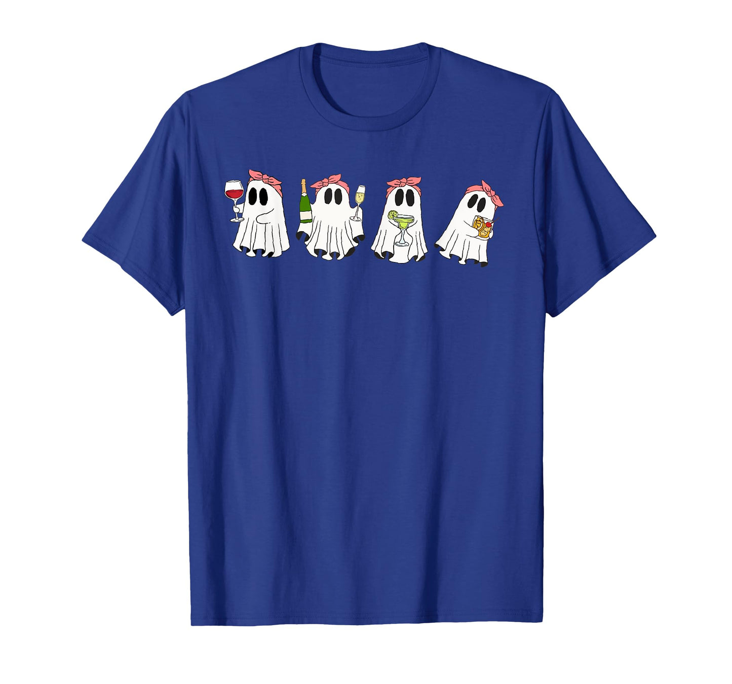 Halloween Ghost Wine Ghost Cute Lace Ghost Halloween Spooky T-Shirt