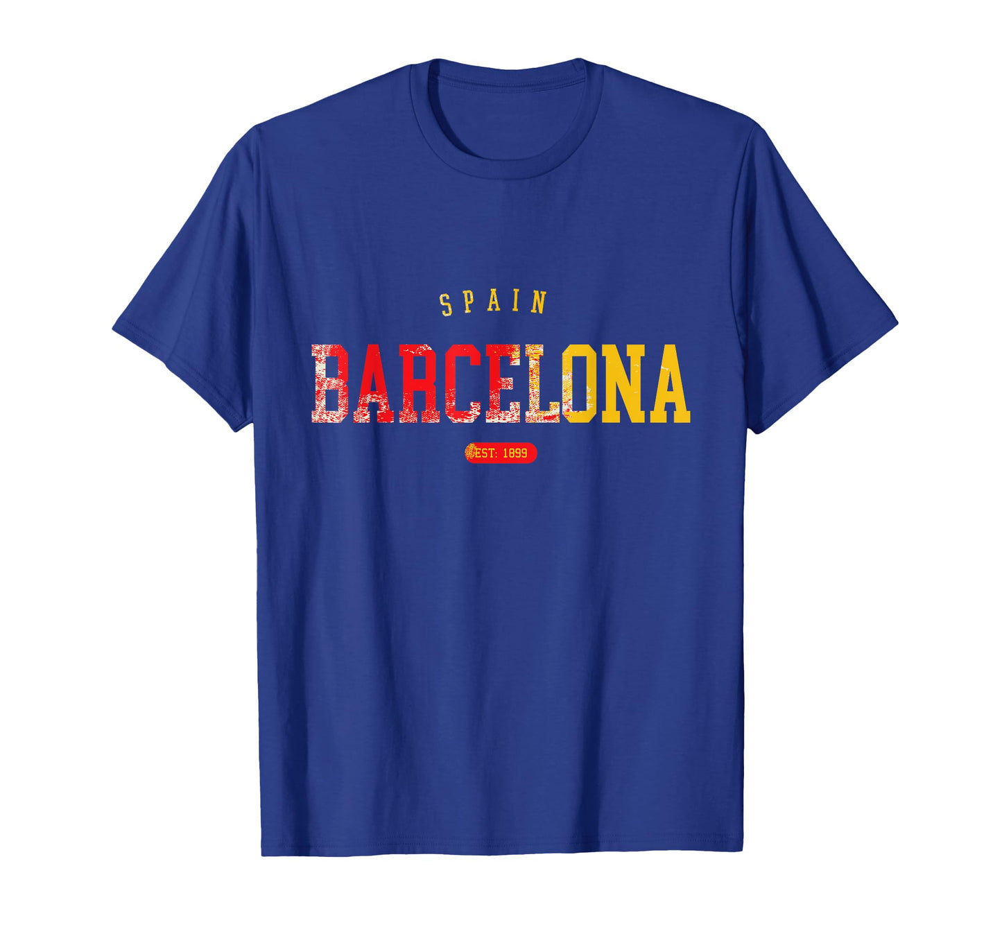 Vintage Barcelona Spain Athletic Sport Varsity Style T-Shirt