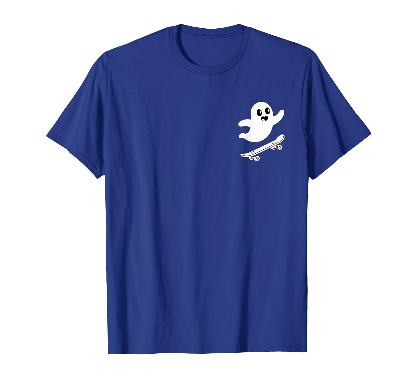 Funny Ghost On Skateboard Retro Halloween Costume Kids Boys T-Shirt