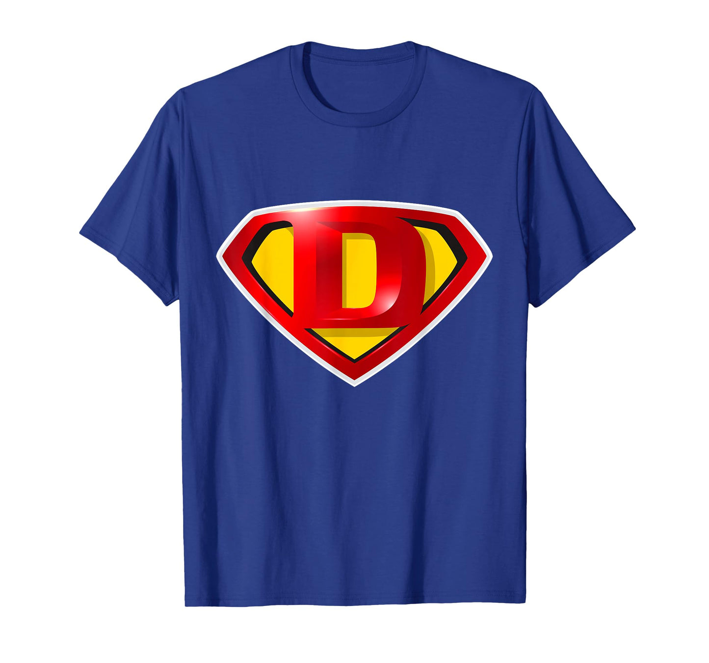 Super D Hero Alphabet Cute Initial Monogram Letter D Logo T-Shirt