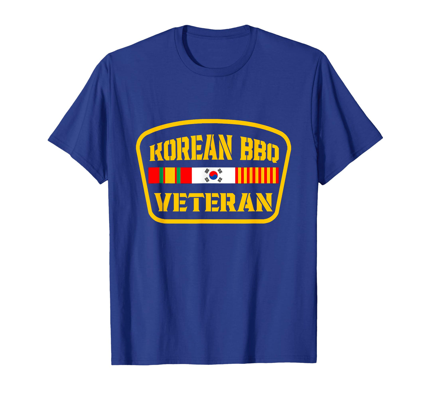 Korean BBQ Veteran Funny Food Lover Gym Cheat Day Military T-Shirt