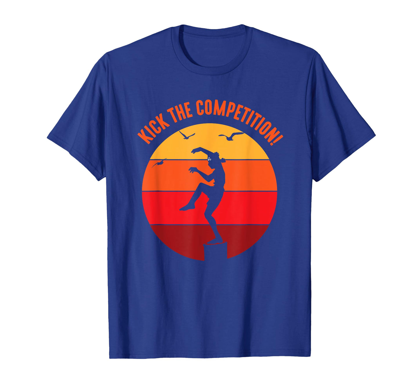 Karate Teen Kid Vintage Sunset On Pacific Ocean Beach T-Shirt