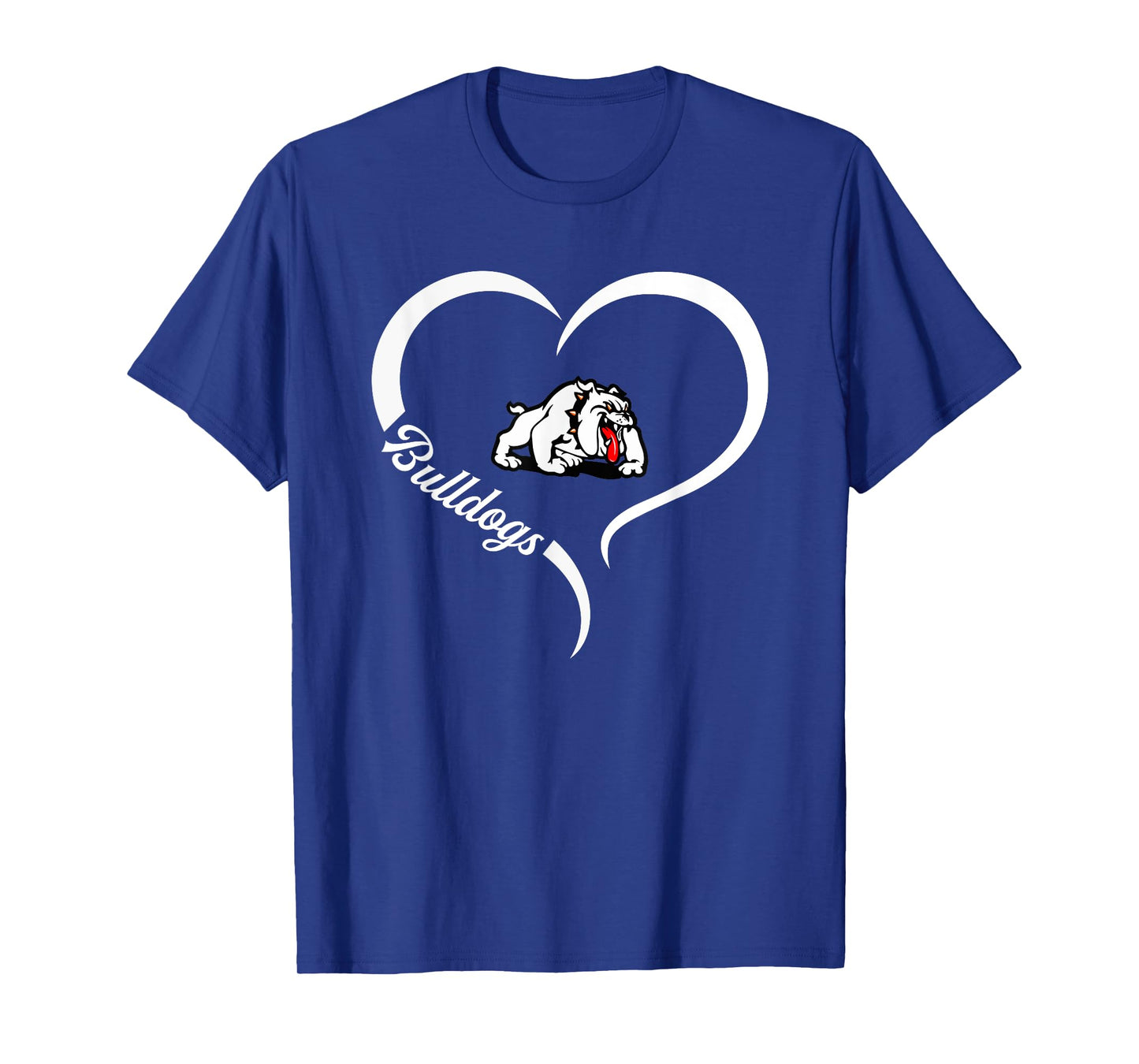 New Albany Bulldogs Logo Half Heart Slogan HS T-Shirt