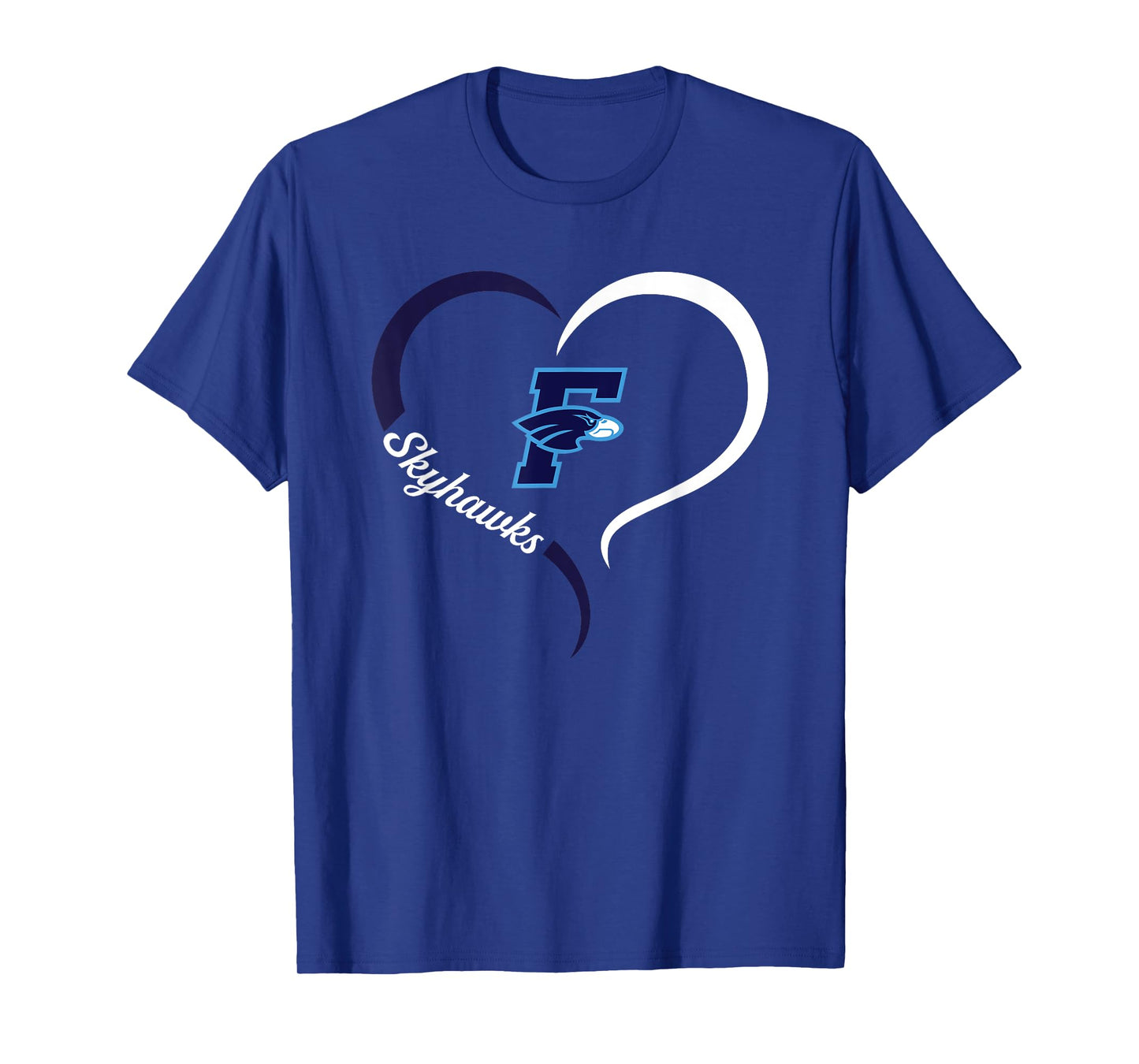 Fairborn Skyhawks Logo Half Heart Slogan HS T-Shirt