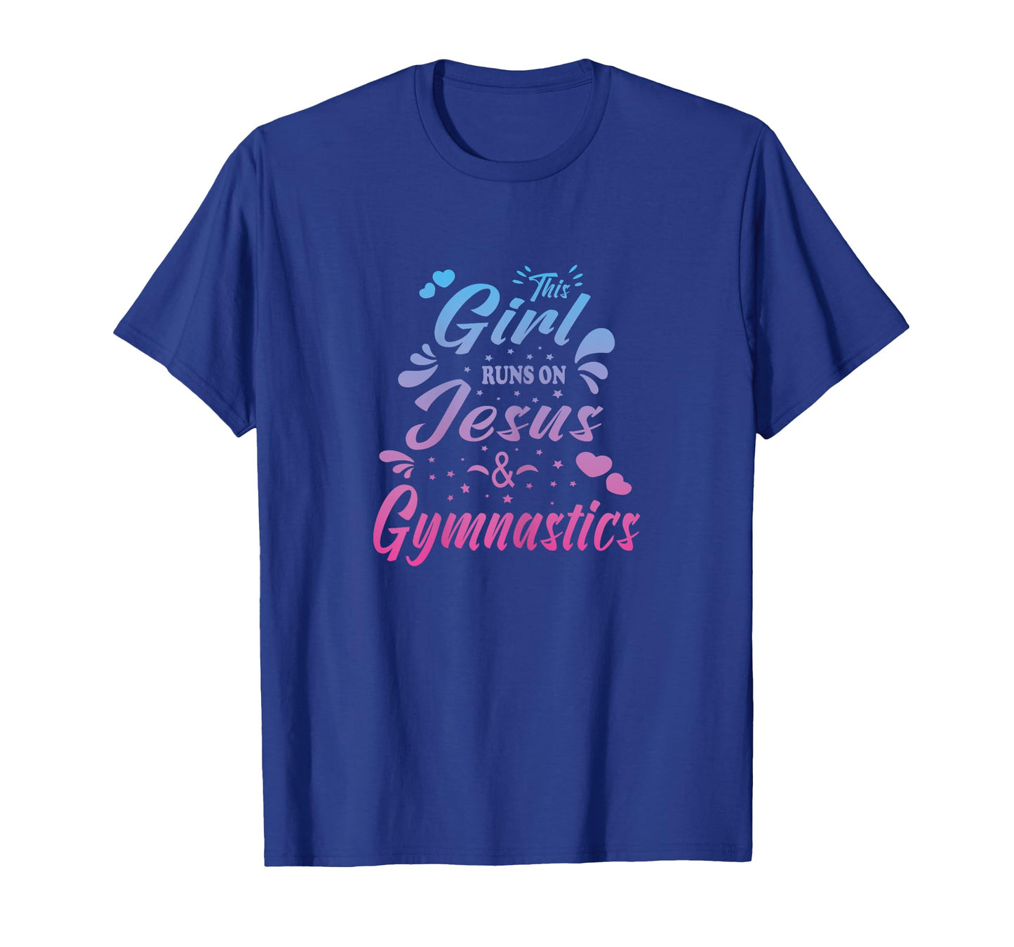 This Girl Runs On Jesus And Gymnastics Christian Women Kid T-Shirt