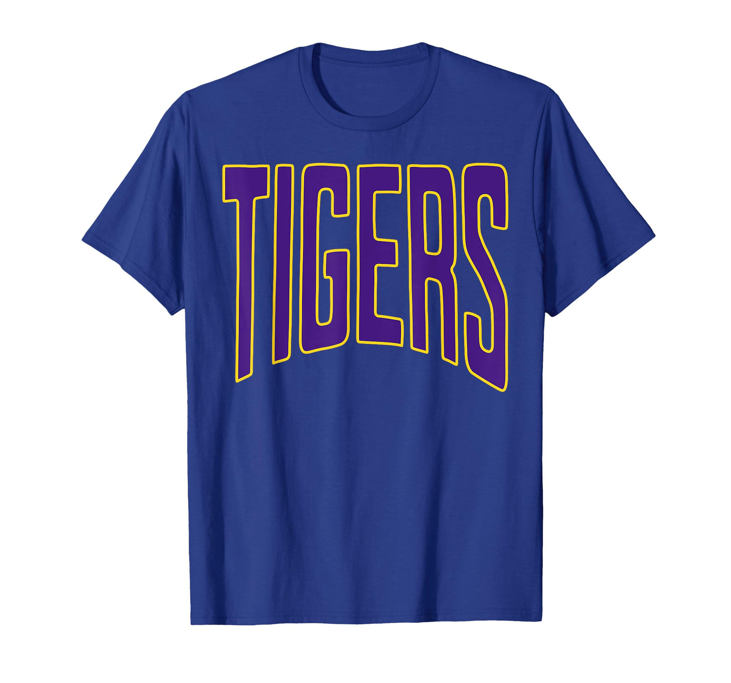 Tigers School Mascot Purple And Gold Tigers T-Shirt