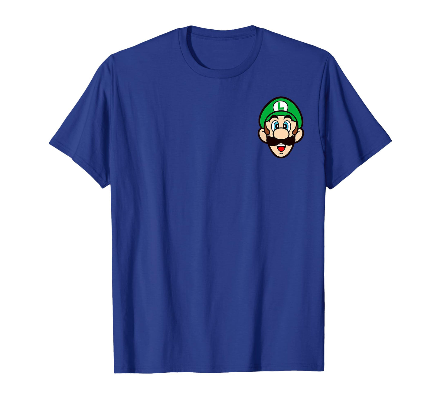 Super Mario Bros Luigi Left Chest Portrait T-Shirt