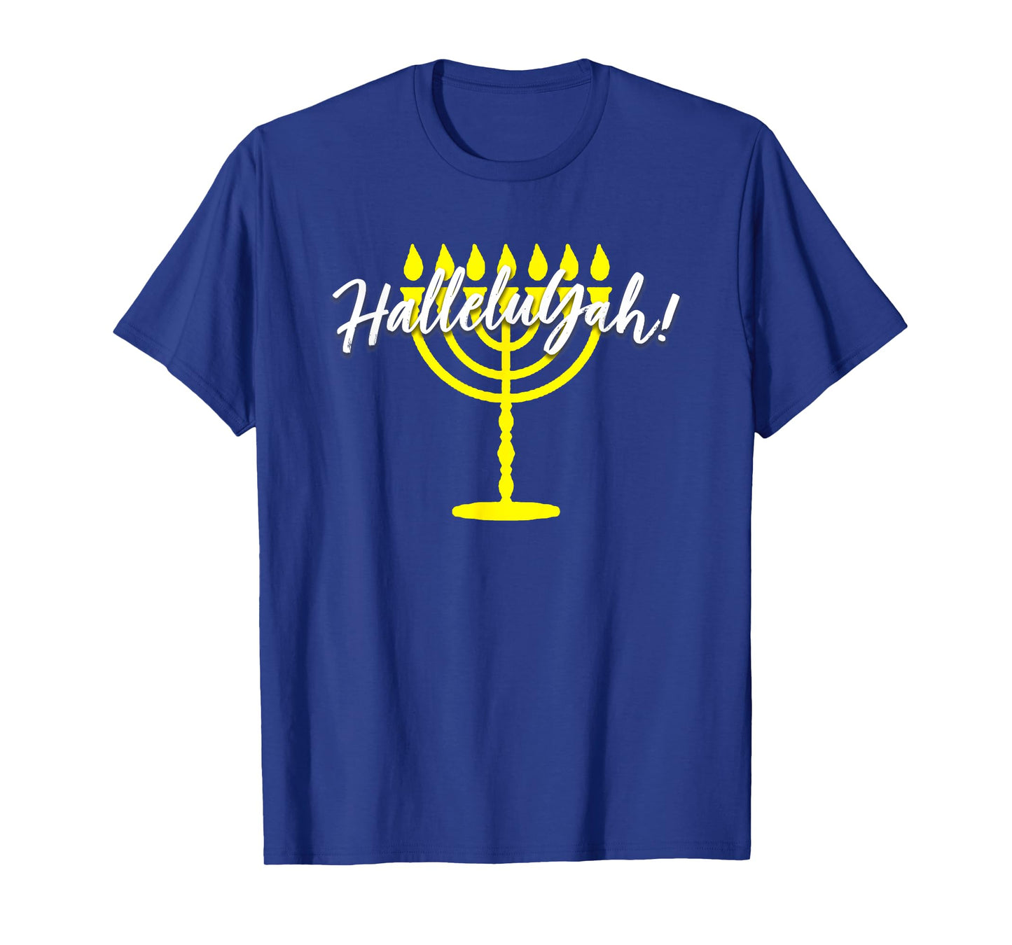HalleluYah Hebrew Menorah Torah YHWH T-Shirt