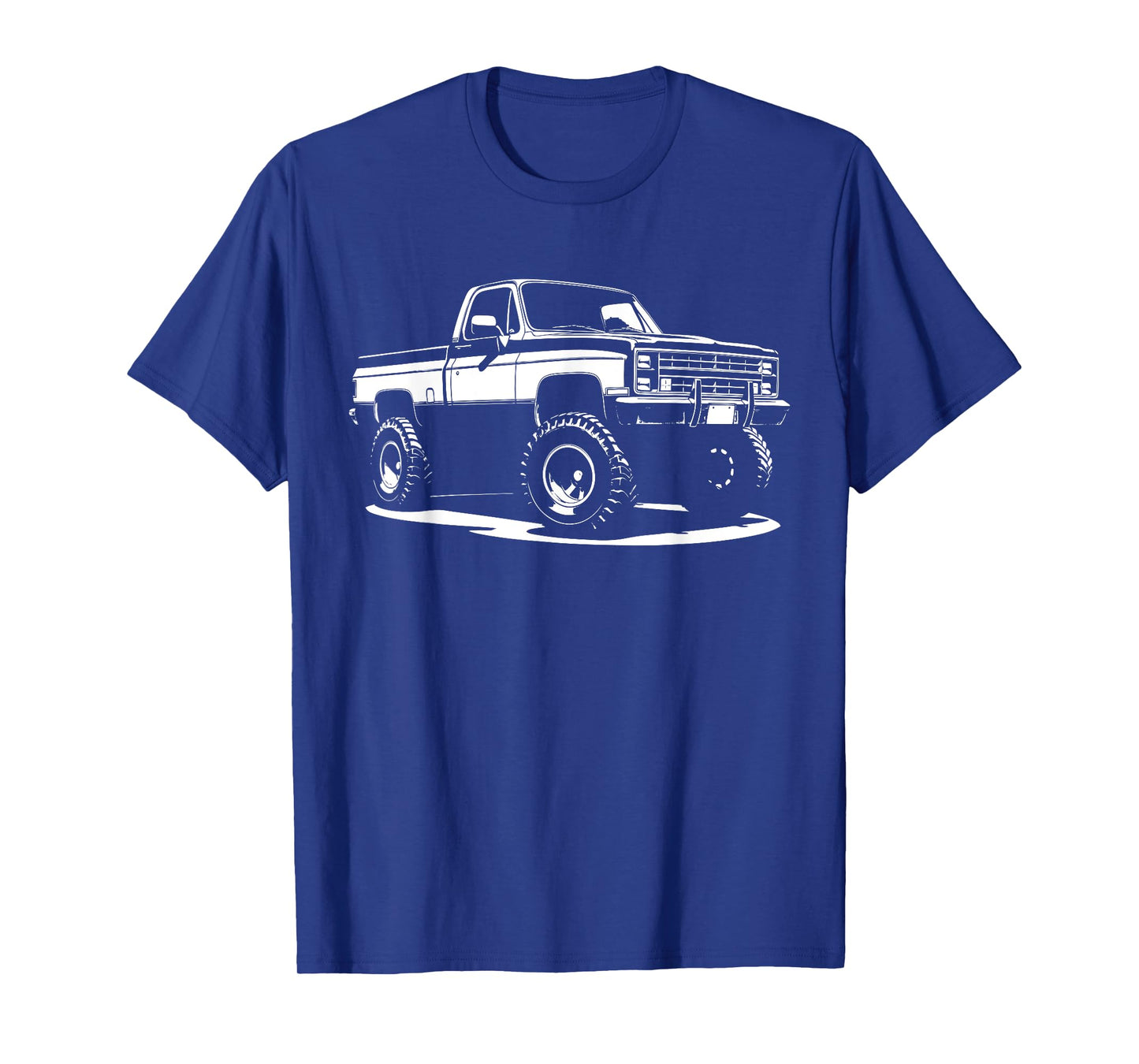 Mid 80's K10 Squarebody Truck Silhouette K10 4x4 Squarebody T-Shirt