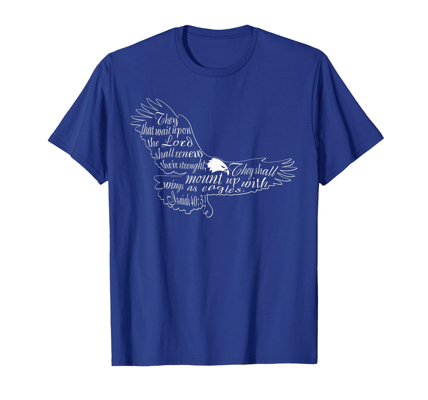 Religise Adler Wings Designs The Waiting for the Lord Isaiah 40:31 Eagle T-Shirt
