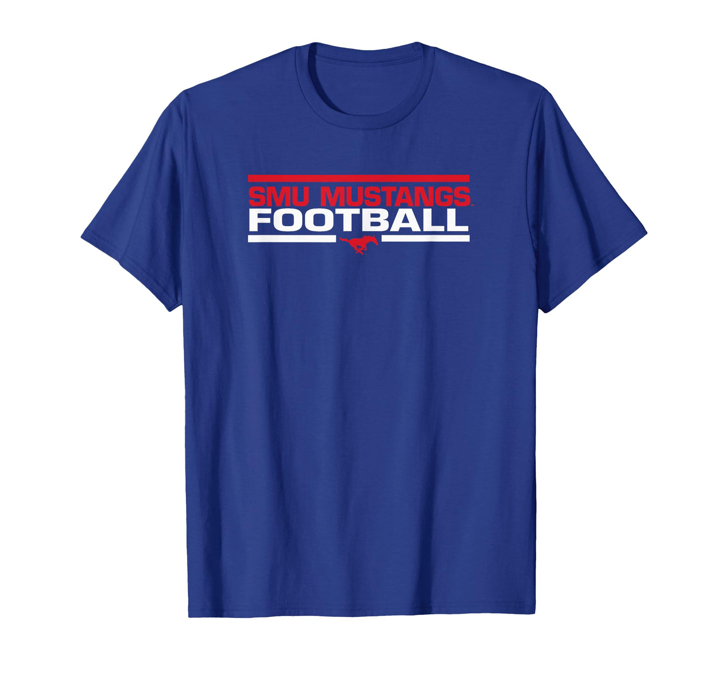 SMU Mustangs Football Tackle Dark Gray Officially Licensed T-Shirt