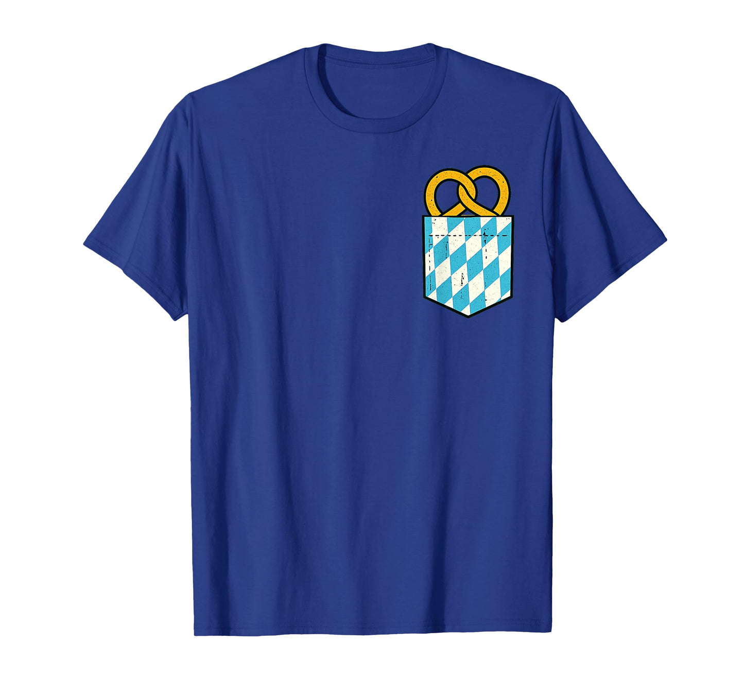 Oktoberfest Bavaria Flag Pocket Pretzel Funny Oktoberfest T-Shirt