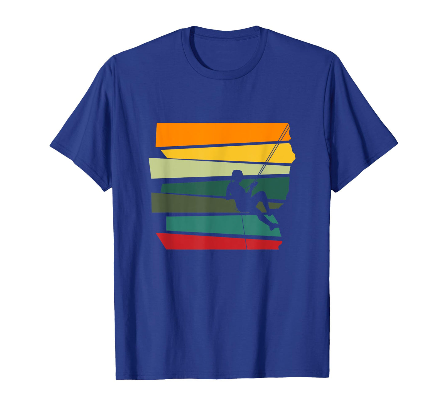 Vintage Rock Climbing Retro Climber Silhouette T-Shirt