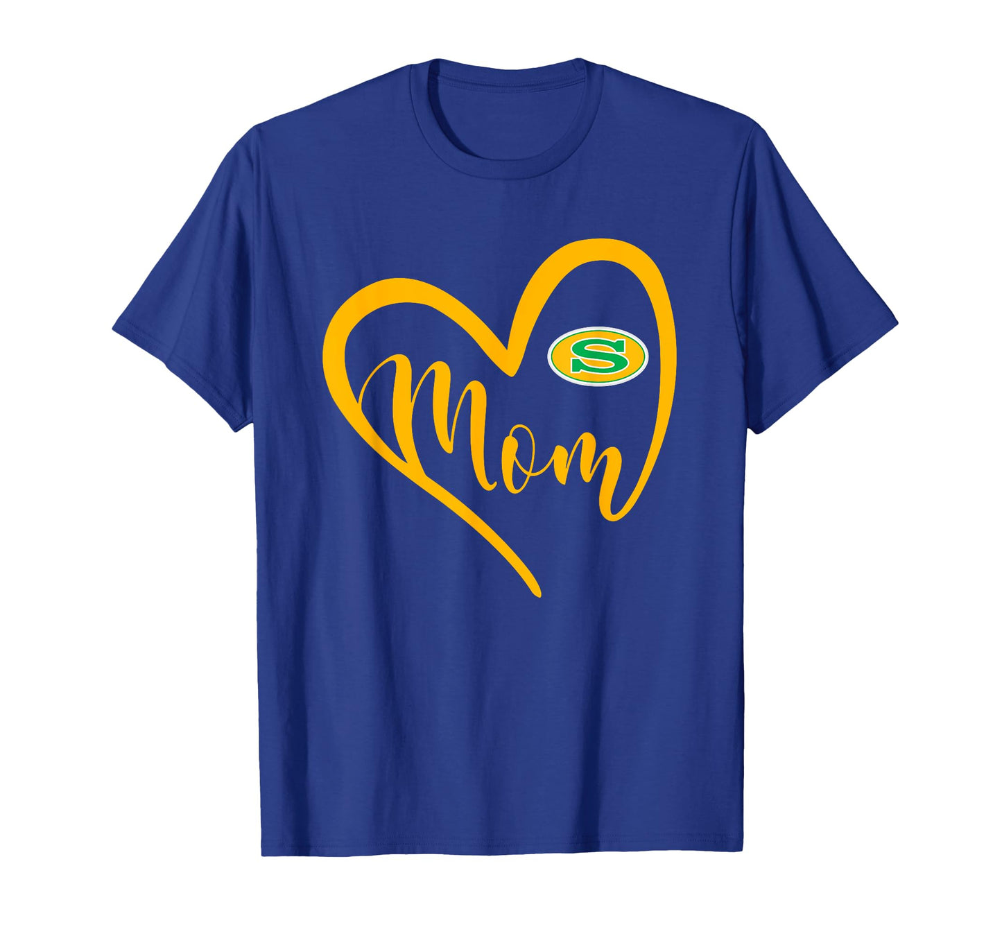 Summerville Green Wave Logo Heart Mom HS T-Shirt
