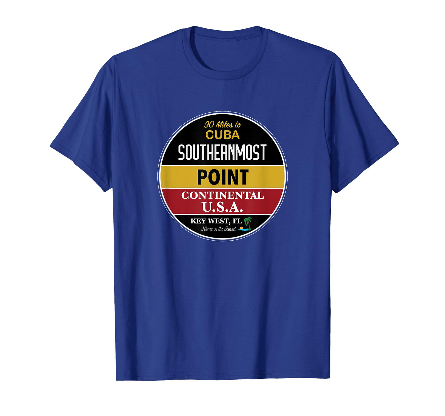 Key West Outfitters Key West Buoy T-Shirt - Men's Unisex Black Short Sleeve Classic Fit T-Shirt - Small - Gym Exercise - Cotton Polyester - Imported