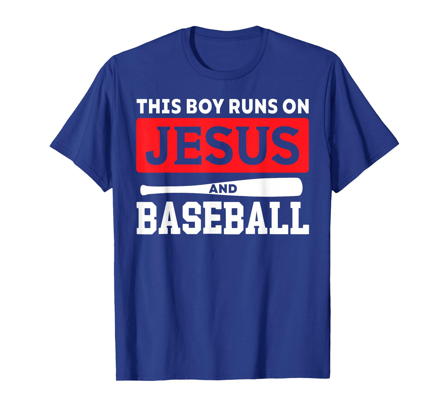 This Boy Runs On Jesus And Baseball Christian Baseball Lover T-Shirt