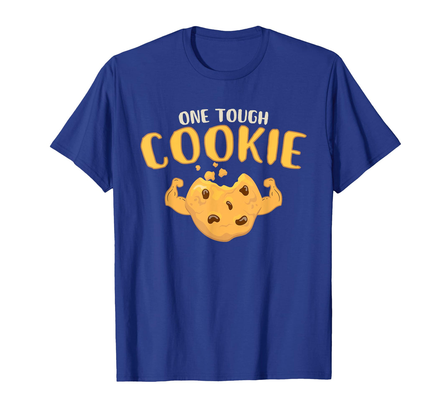 One Tough Cookie - Funny Cute Baking Biceps Tee - Women's Unisex Adults Black Short Sleeve T-Shirt - Small