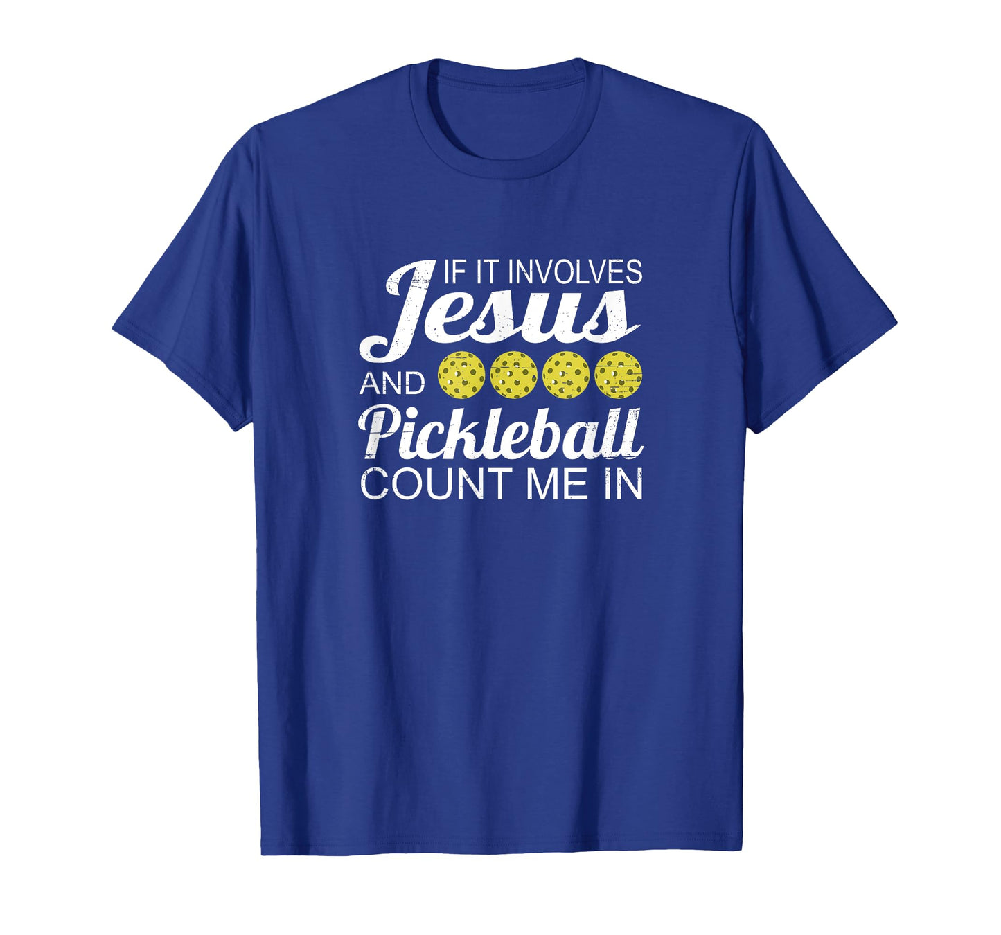 Distressed Jesus Pickleball Player Worship Church Graphic T-Shirt