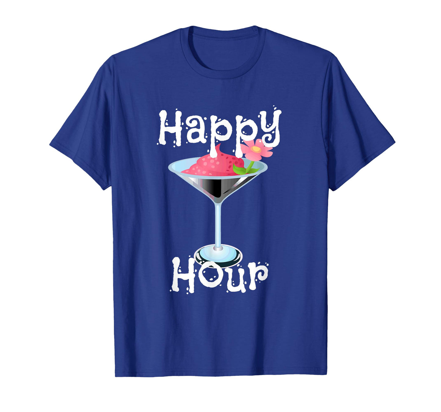 Happy Hour T-Shirt Funny Cocktail Drinks Bar Tee Shirt T-Shirt