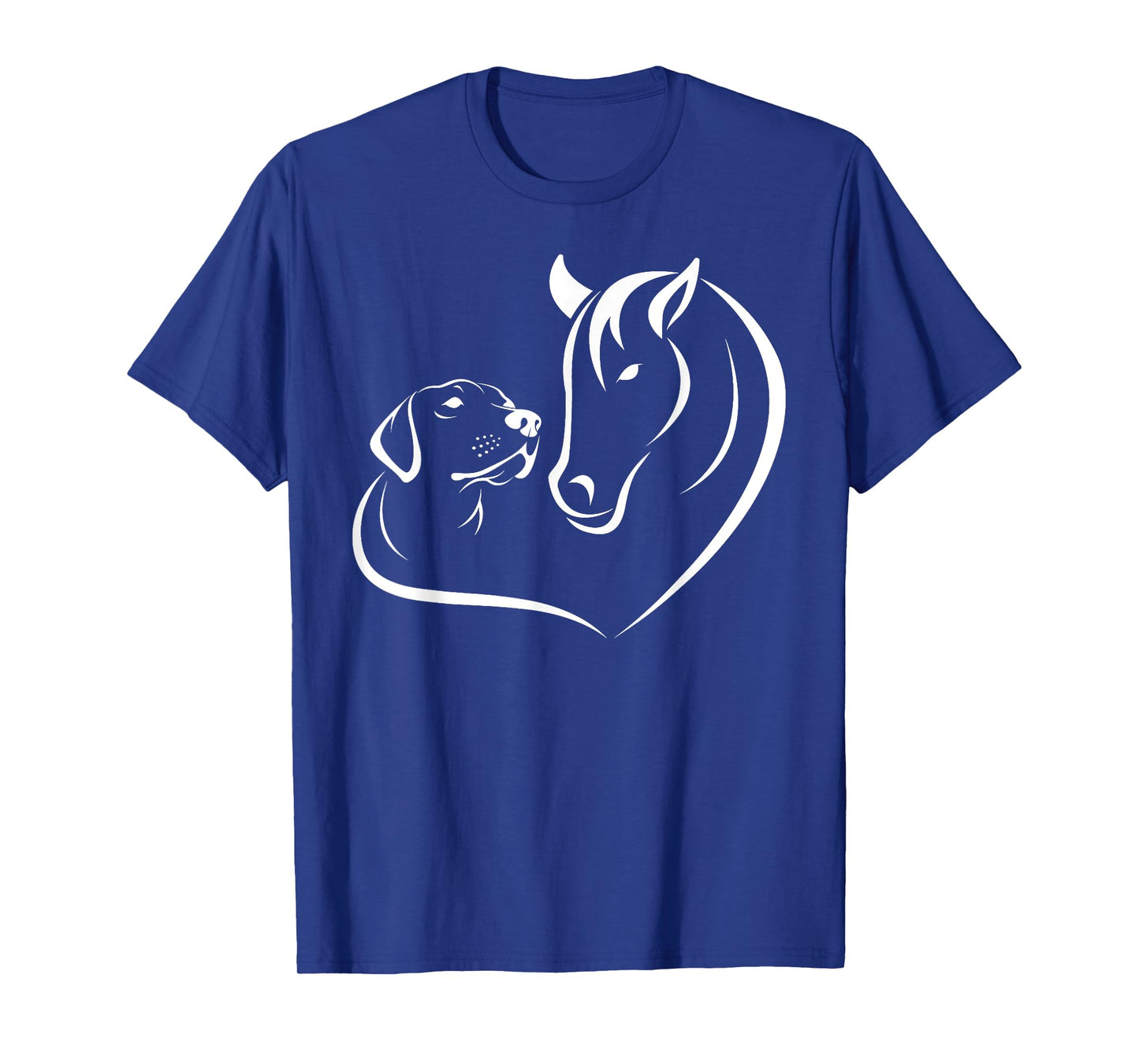 Horse and Dog Women and Men Motif Horse Dog Lover T-Shirt T-Shirt