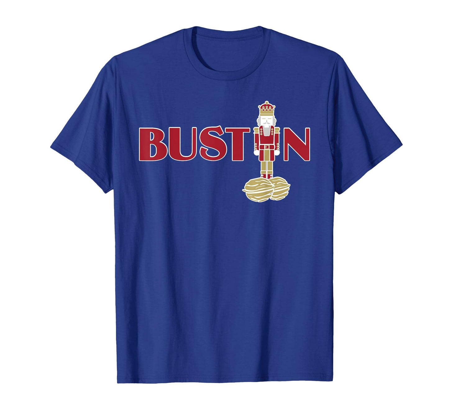 Funny Adult Nut Cracker Bustin Gym Christmas Weightlifting T-Shirt