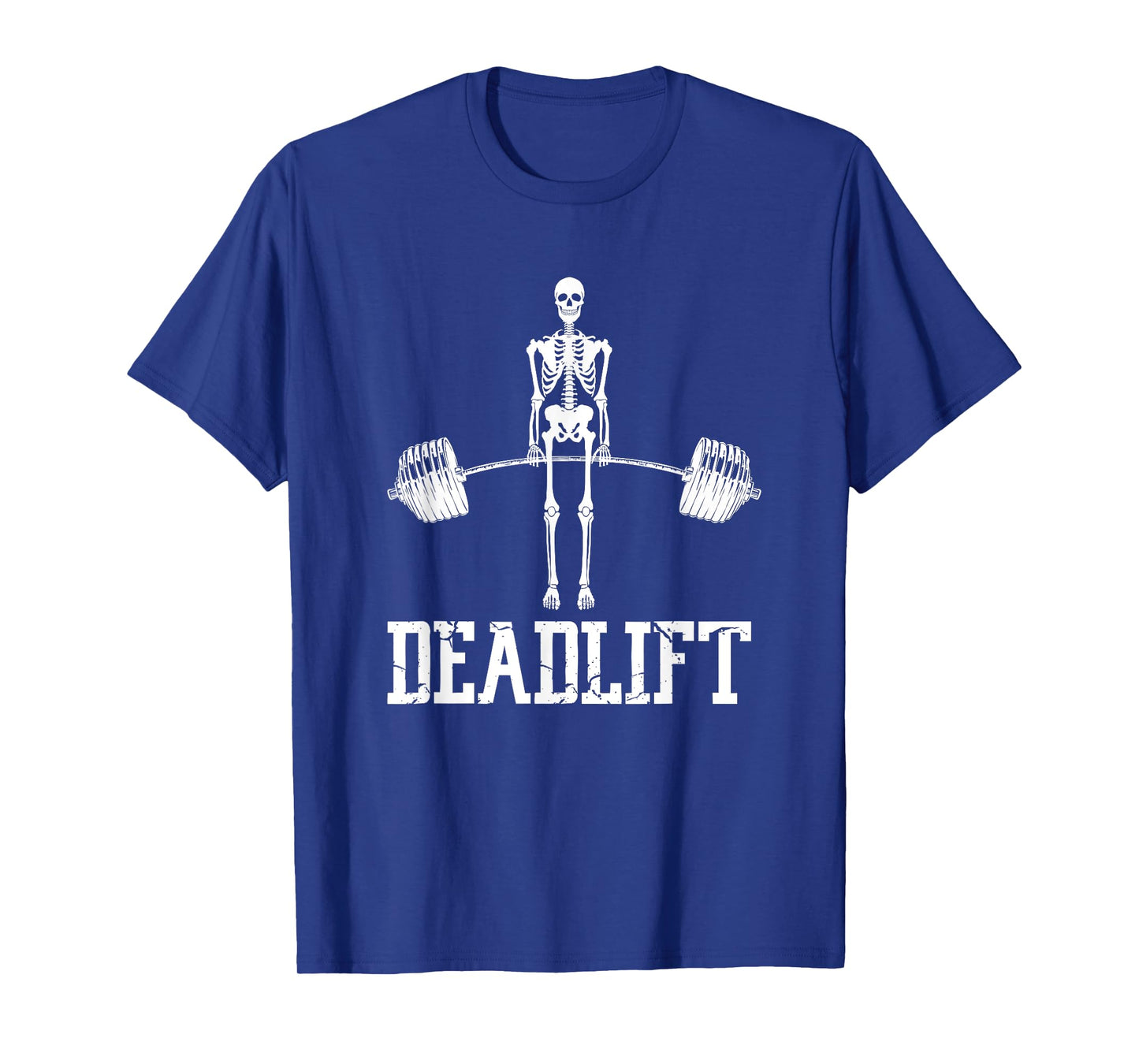 Skeleton Dead Lift Funny Halloween Lifting Weights Vintage T-Shirt