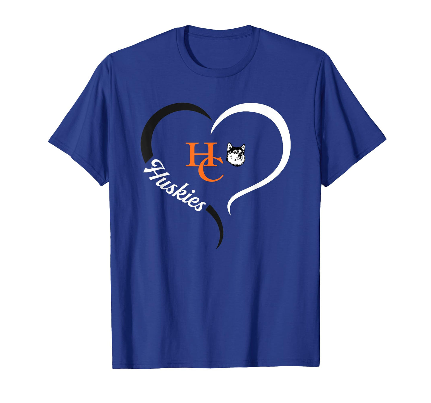 Harbor Creek Huskies Logo Half Heart Slogan HS T-Shirt