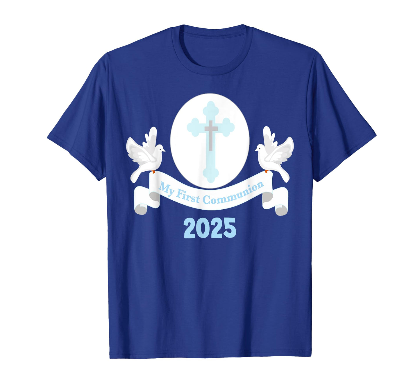 Boy First Communion 2025 Cross Son Godson Nephew Grandson T-Shirt