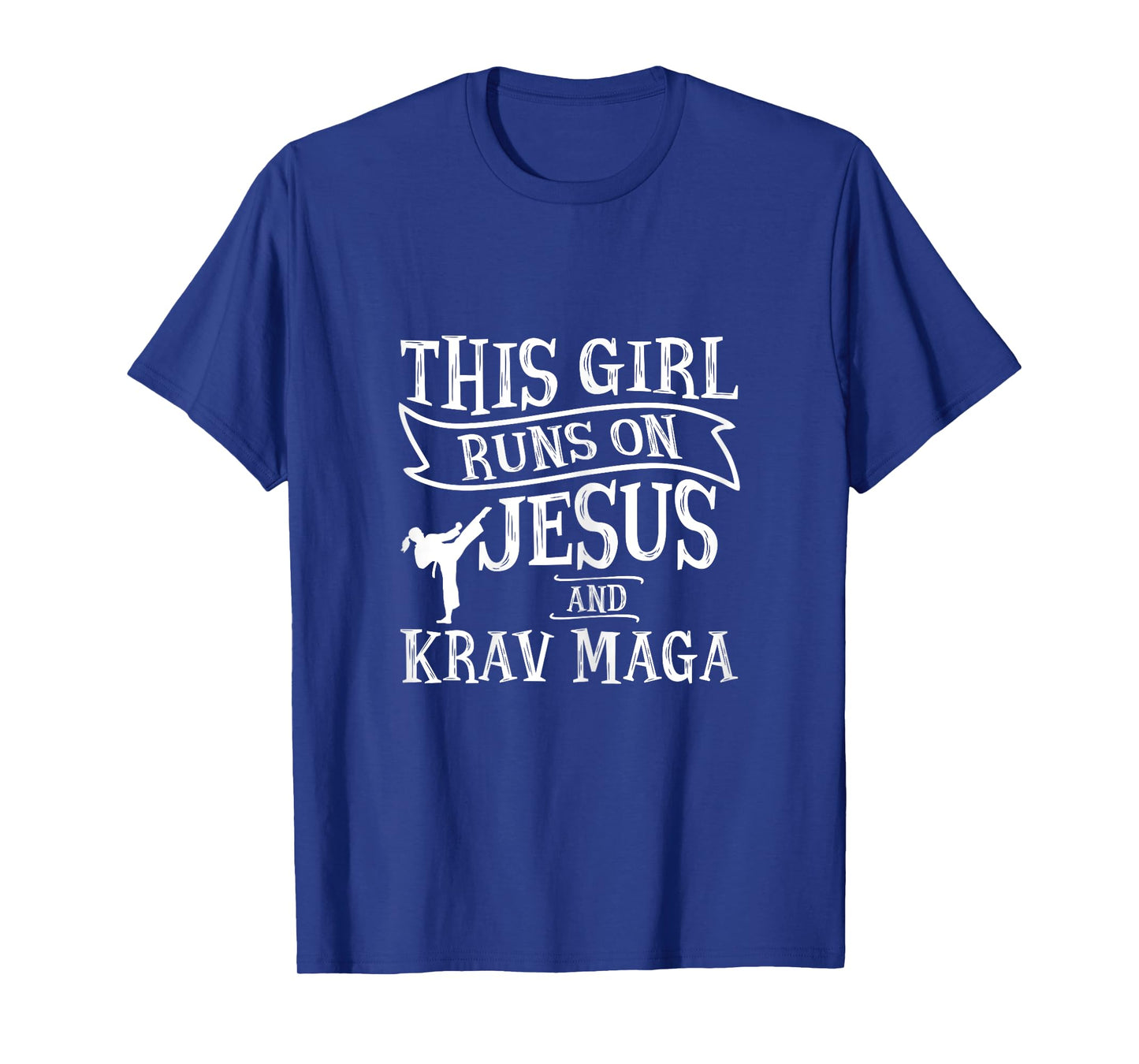 This Girl Runs On Jesus And Krav Maga Shirts for Women T-Shirt