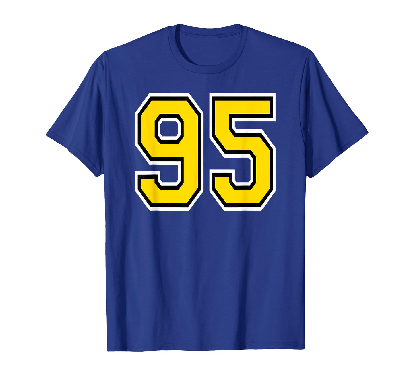 Number 95 in Yellow White Black T-Shirt