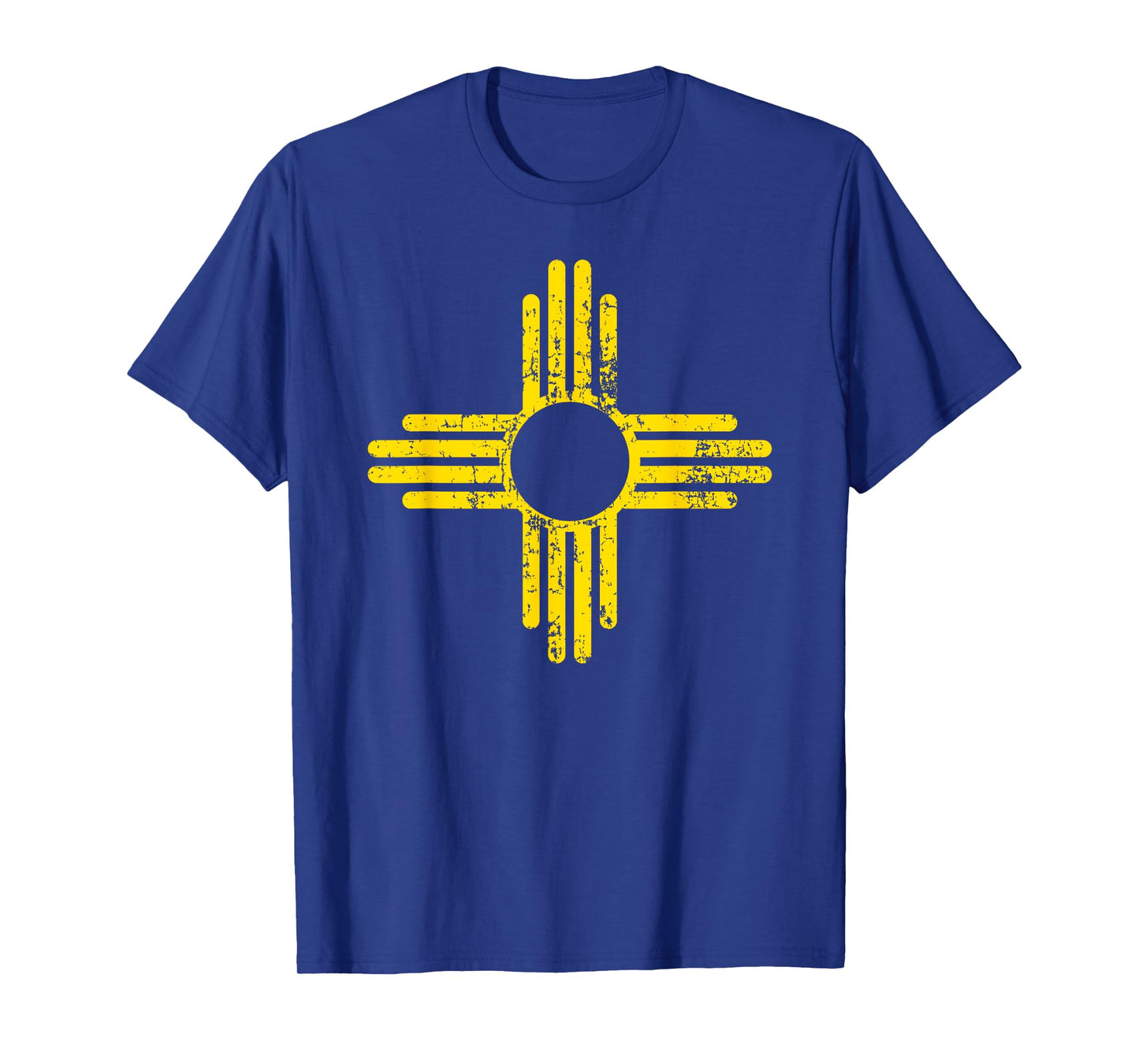 New Mexico Flag Shirt Distressed Yellow Zia Sun Alone Shirt T-Shirt