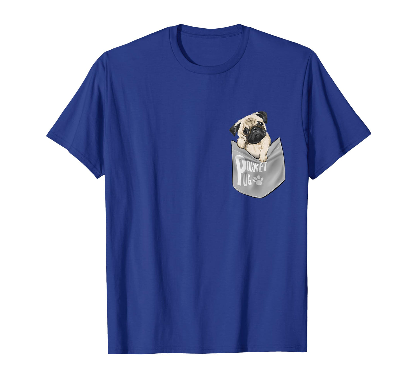 Men's Women's Kids Funny Cool Pocket Pug Pets Graphic Design T-Shirt