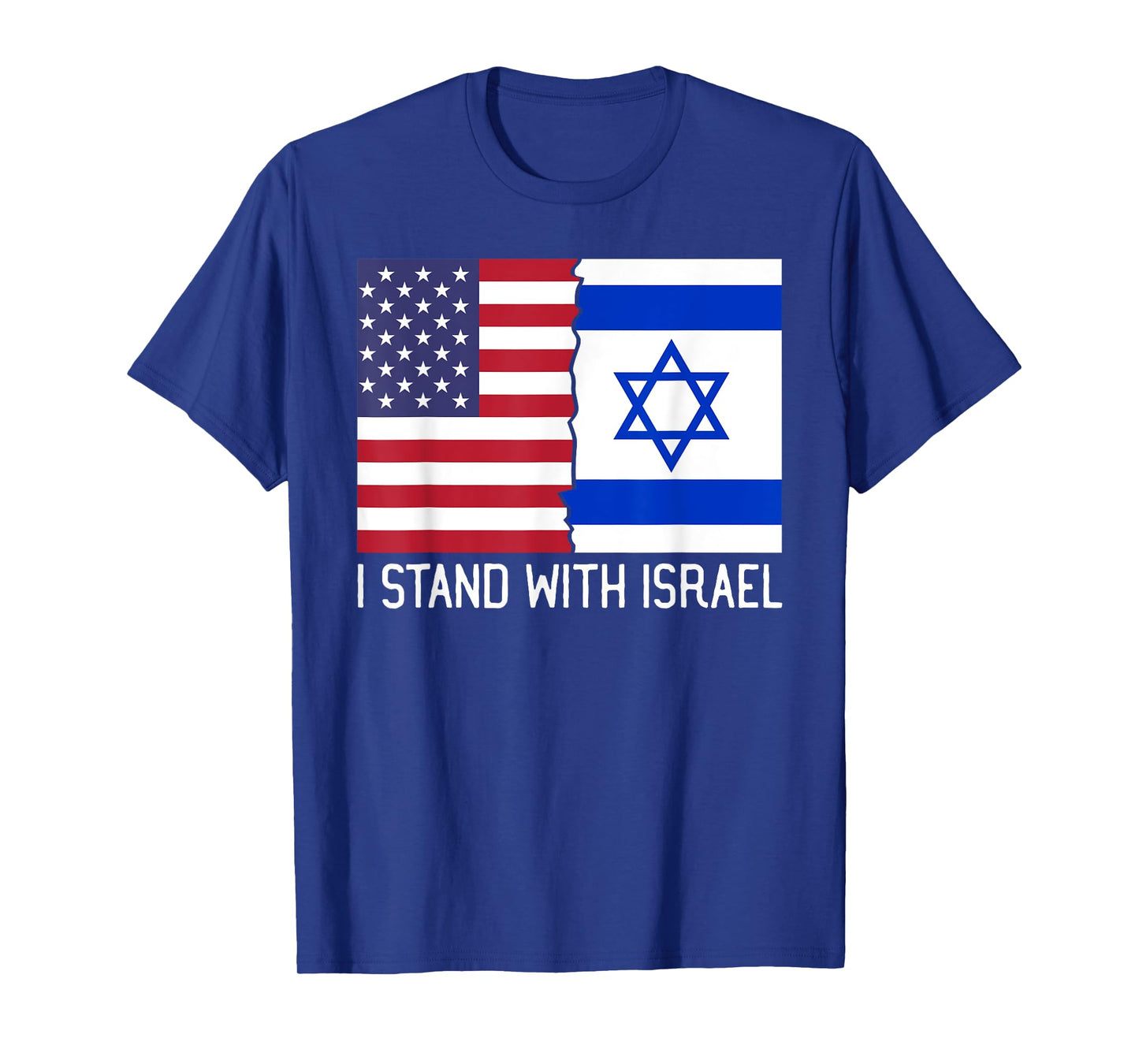 I Stand With Israel America Flag Distress Vintage T-Shirt